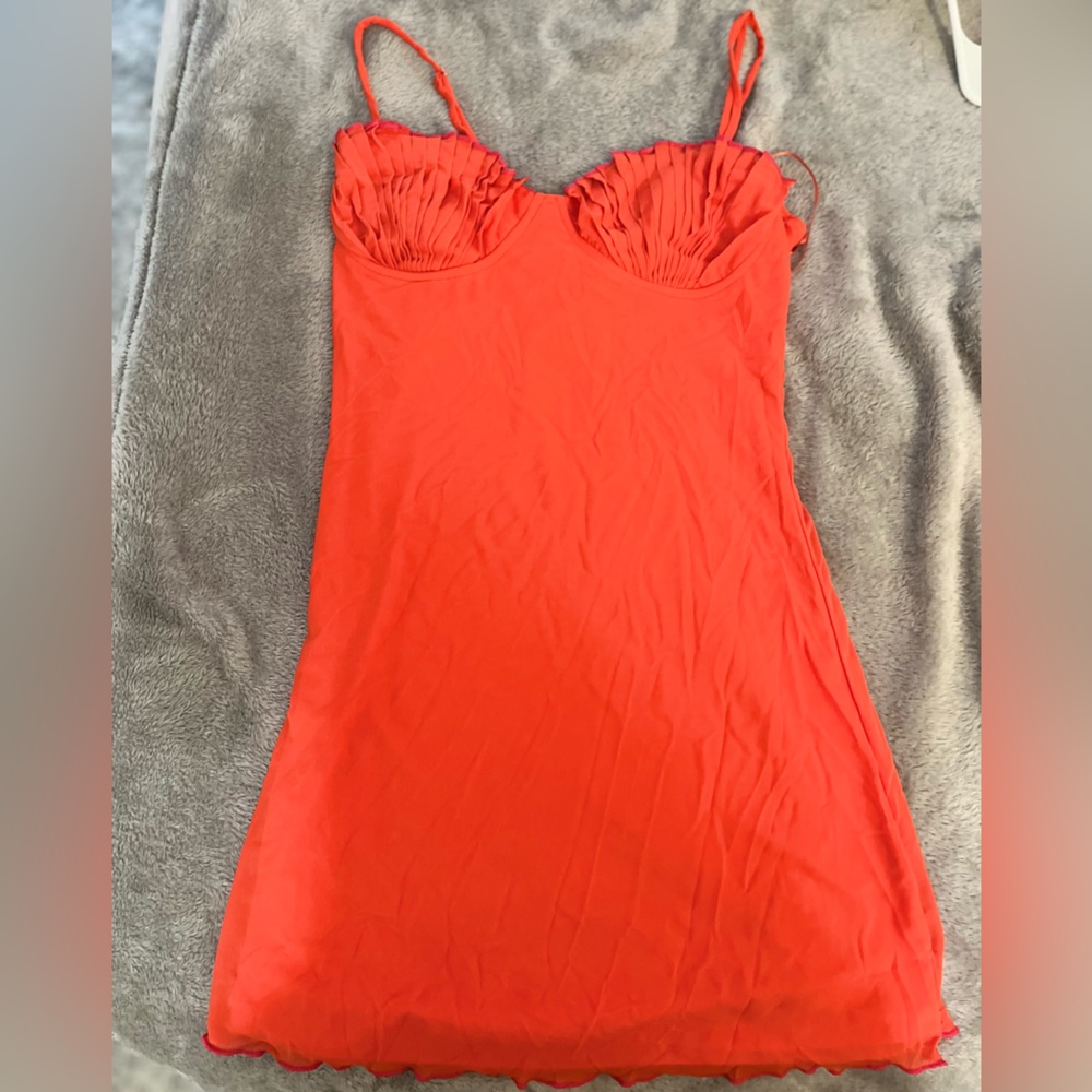 Hazel Boutique mini orange dress